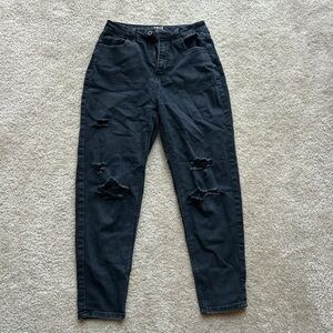 True Craft Black Distressed Skinny Jeans
